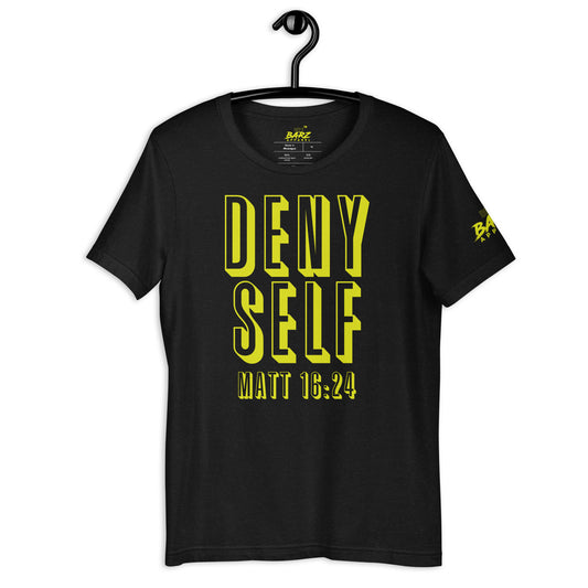 Deny Self (black with neon letters) - Dope Barz Apparel