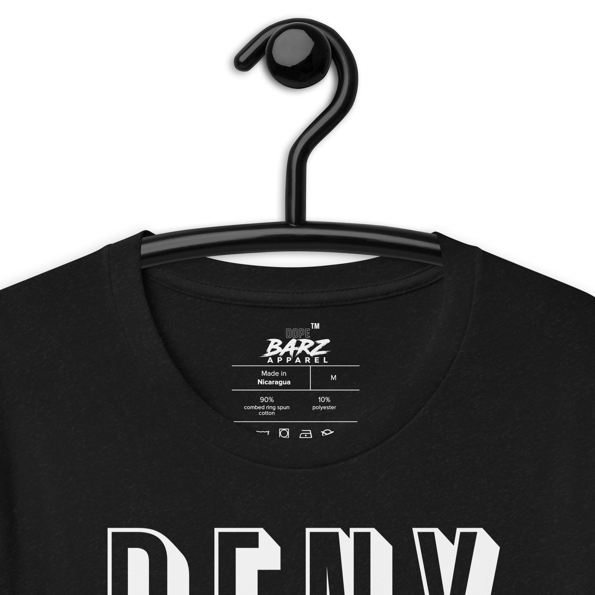 Deny Self (classic black with white letters) - Dope Barz Apparel