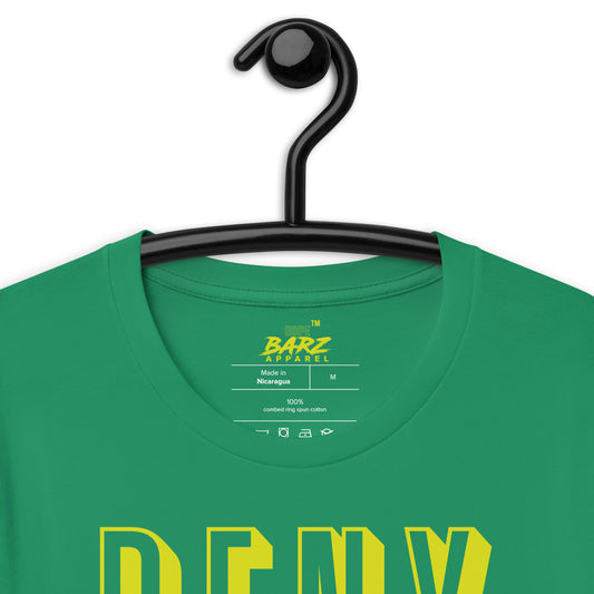 Deny Self (green with neon letters) - Dope Barz Apparel