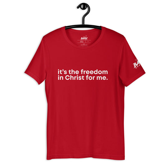 Freedom in Christ (red) - Dope Barz Apparel